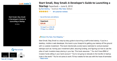 《Start Small, Stay Small》着眼小众市场，程序员的微型创业项目指南